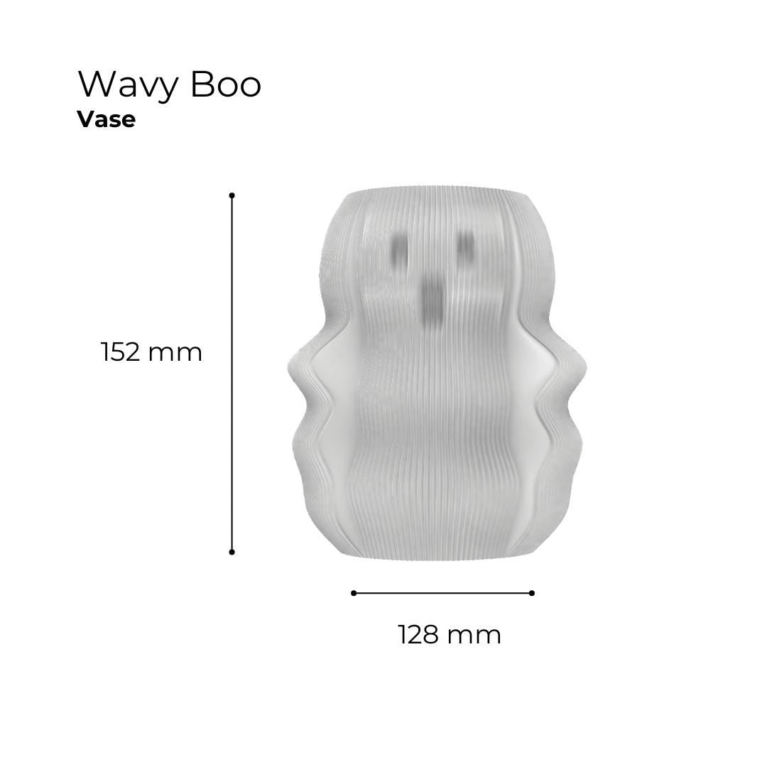 Hauntingly Stylish Wavy Boo Vase - A Must-Have for Halloween!