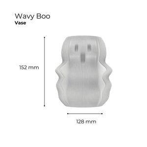 Hauntingly Stylish Wavy Boo Vase - A Must-Have for Halloween!